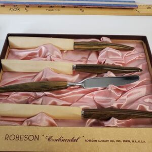 Vintage MCM Robeson Continental Butter Knife Set 4 Pieces Made in Germany